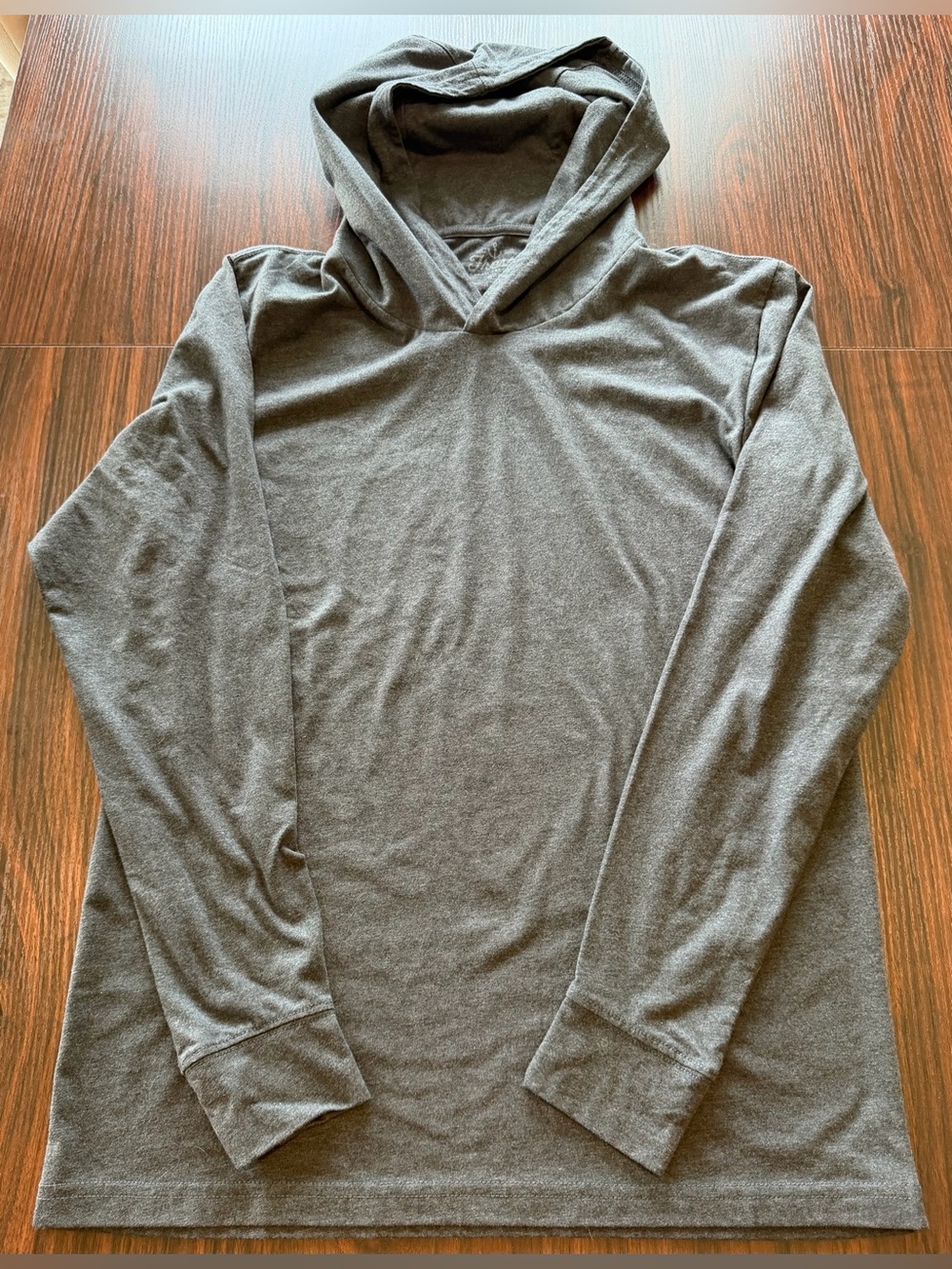 Fresh Clean Tees Mens Medium Grey Lightweight Hoodie Tri Blend Pullover Shirt M
